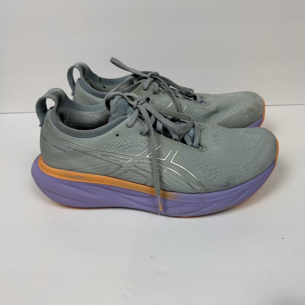 Asics Womens Gel Nimbus 25 1012B356 Gray Running Shoes Sneakers Size 10.5